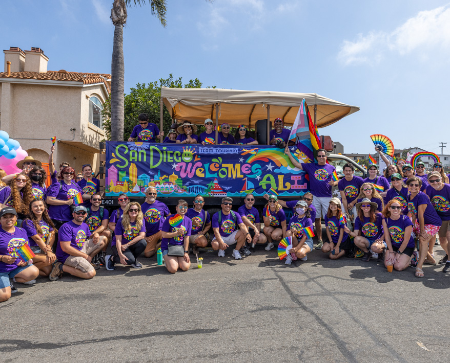 employees at the Pride Parade